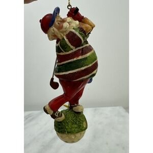 Vintage Santa On Golf Ball Christmas Ornament